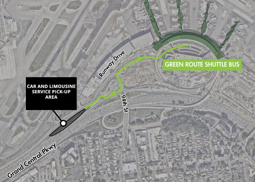 Laguardia Airport Terminal B Map   Green Route Bus Map 1024x731 